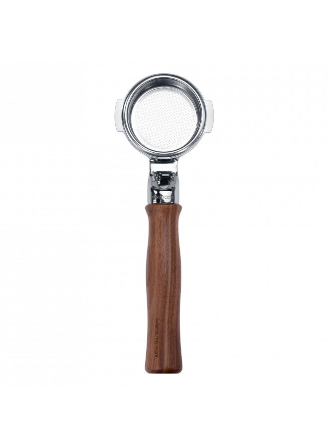 Normcore بورتافيلتر بدون قاع Normcore 58mm يناسب رأس المجموعة E61، ECM، Rocket، Sanremo، Synesso، Slayer، VBM، مقبض من خشب الجوز الأمريكي الأصلي و22 جرام سلة - Image 3