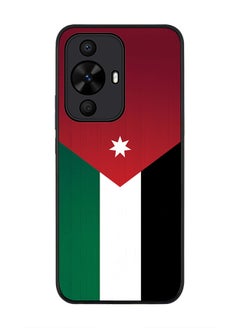 Stylizedd Rugged Black edge case for Huawei nova 12s / Huawei nova 11/ Huawei nova 12 Lite 4G, Slim fit Flexible Anti Drop Thin Cover - Flag Of Jordan  - Image 1