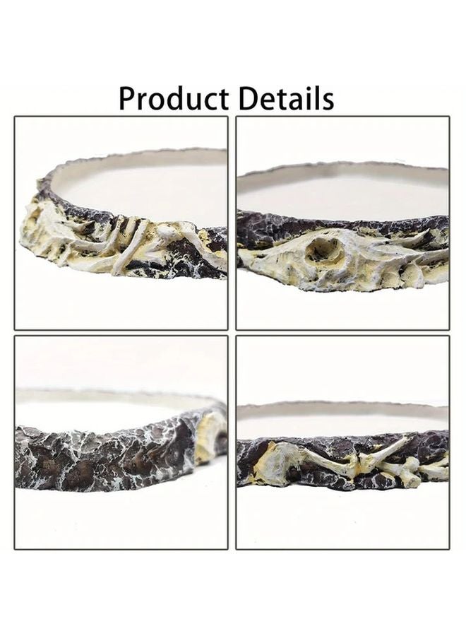 1pc Reptile Water Bowl Synthetic Fiber Feeding Dish for Turtles Snakes Lizards Geckos Chameleons Durable Pet Feeder Food Plate - Image 5