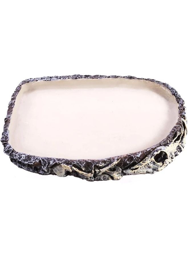 1pc Reptile Water Bowl Synthetic Fiber Feeding Dish for Turtles Snakes Lizards Geckos Chameleons Durable Pet Feeder Food Plate - Image 2