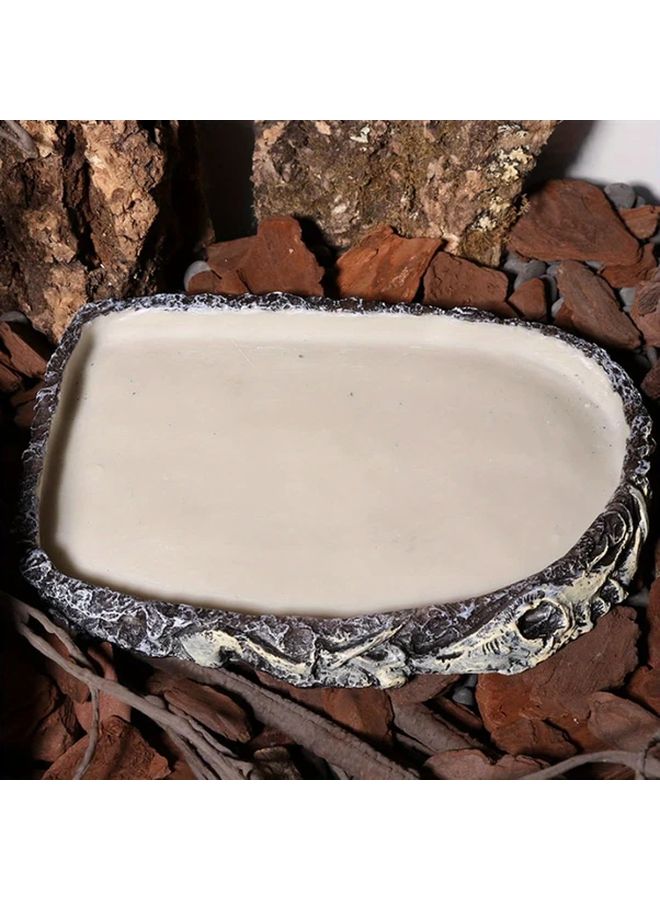 1pc Reptile Water Bowl Synthetic Fiber Feeding Dish for Turtles Snakes Lizards Geckos Chameleons Durable Pet Feeder Food Plate - Image 4