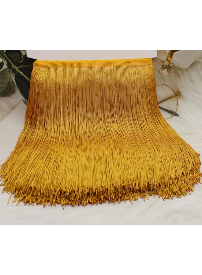 Gold Fringe Trim Tassel Sewing Trim 6Inch Width 10 Yards Long for Clothes Accessories Latin Wedding Dress DIY Lamp Shade Decoration (Gold),6 Inches Wide  - Image 3
