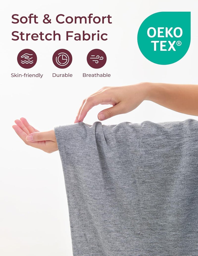 Momcozy غطاء وسادة الحمل Momcozy على شكل U بطول 57 بوصة غطاء وسادة الجسم الكبير قابل للإزالة ناعم قابل للغسل في الغسالة غطاء بديل يناسب معظم 55-57 بوصة - Image 5