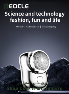 REOCLE Men's Mini Shaver Portable Electric Shaver Magic USB Rechargeable Shaver Electric Razor Powerful Storm Razor for Travel & Office & Business Trip  - Image 2