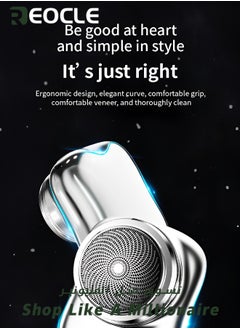 REOCLE Men's Mini Shaver Portable Electric Shaver Magic USB Rechargeable Shaver Electric Razor Powerful Storm Razor for Travel & Office & Business Trip  - Image 4
