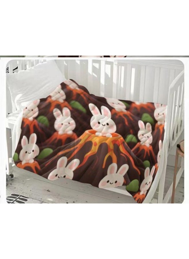 عام بطانية رقيقة من الفانيلا الكرتونية للأطفال أو الطلاب (دافئة ومريحة ومناسبة للنوم والألعاب) 100 سم * 150 سم - 767 - Image 1