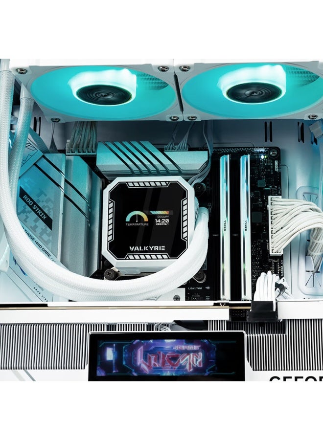 Valkyrie B240w Vk All-in Cpu Liquid Cooler With 2-inch Ips Lcd Screen, Multi-platform Support, Argb Lighting Effects, And One-wire Connection - Image 5