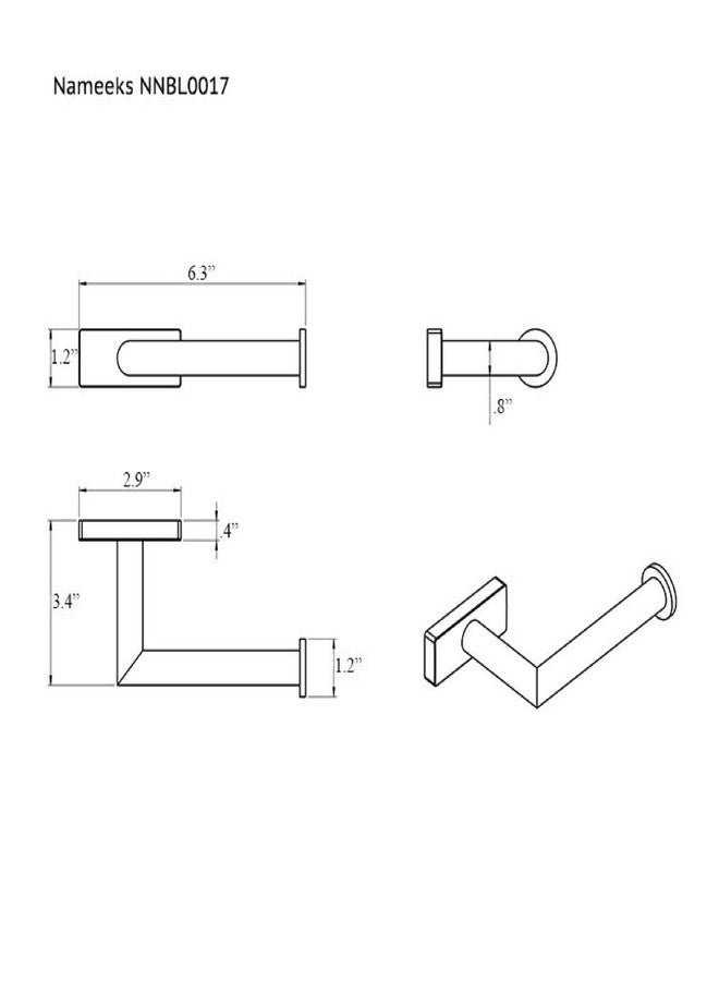 Nameeks NNBL0017 Boutique Hotel Polished Toilet Paper Holder, Chrome - Image 2