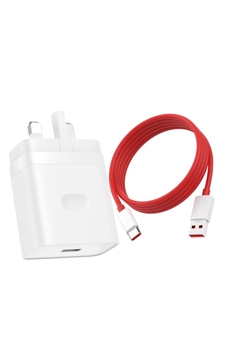 شاحن فائق السرعة 100 واط مع كابل USB-C بطول 3.3 قدم 6A متوافق مع أوبو رينو 14/14 برو/13/12/11/10/9 /A18 /A38/A58/A59/ A78/A98/A80/A50/Reno12FS/ فايند X8 /X7/X6/ X5، كابل USB-C لهواتف OnePlus وRealme - Image 1
