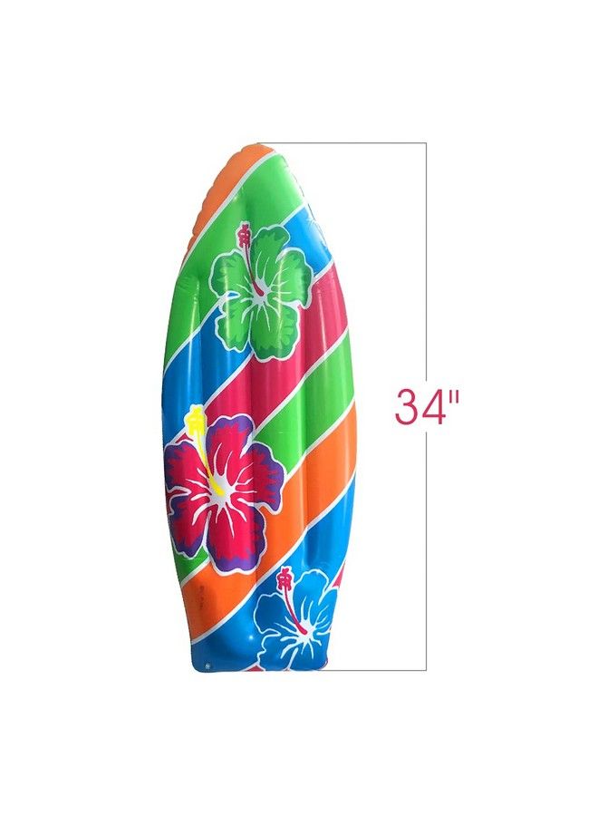 ArtCreativity Luau Inflatable Surfboard Inflatable Surfboard For Beach Tropical & Luau Surf Boards For Party Decorations Inflatable Pool Toy For Kids And Adults Beach Party Inflate 1 Piece 34 - Image 5