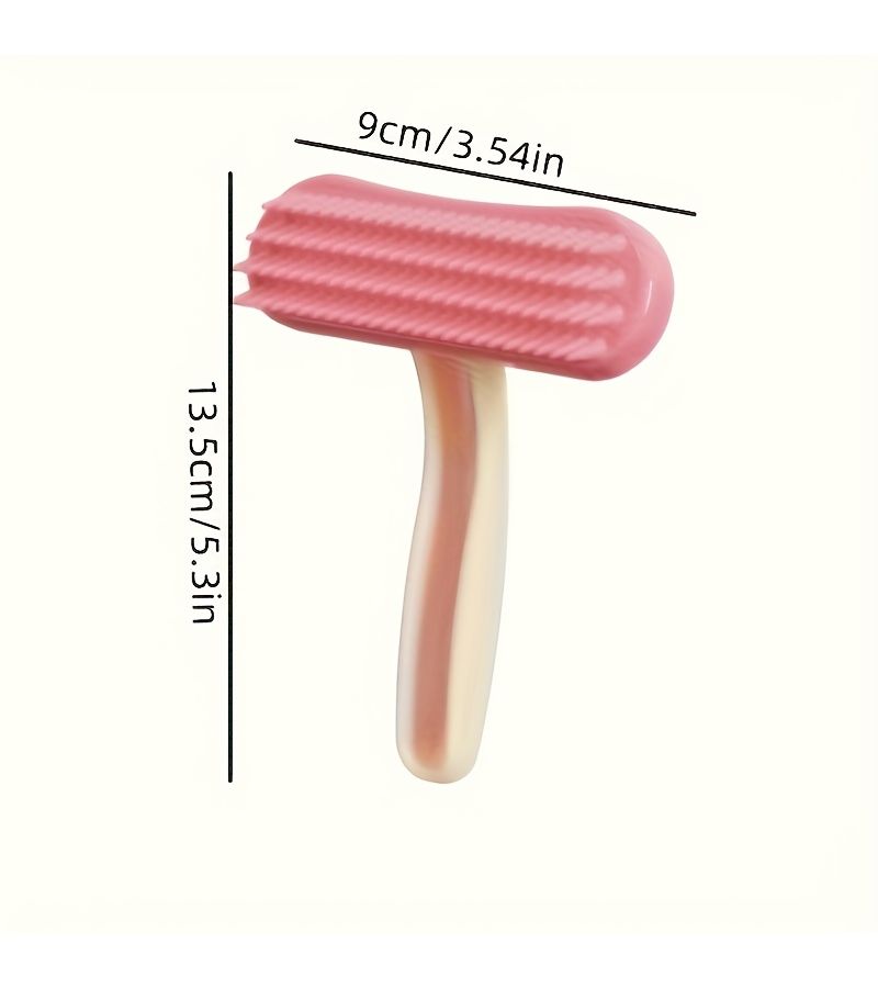 Pink Silicone Pet Grooming Brush Soft Bristles Heart Shaped Head Detangling Massaging Tool for Cats Dogs - Image 5