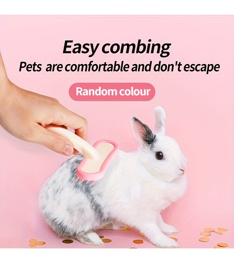 Pink Silicone Pet Grooming Brush Soft Bristles Heart Shaped Head Detangling Massaging Tool for Cats Dogs - Image 1