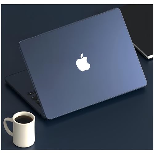 KEROM Midnight Clear Case for MacBook Air 13 inch 2026 M5, 2022-2025 M4/M3/M2 A3240 A3113 A2681, Matte Plastic Hardshell & Keyboard Cover for Mac Air 13.6 inch Case, Frosted Midnight - Image 1