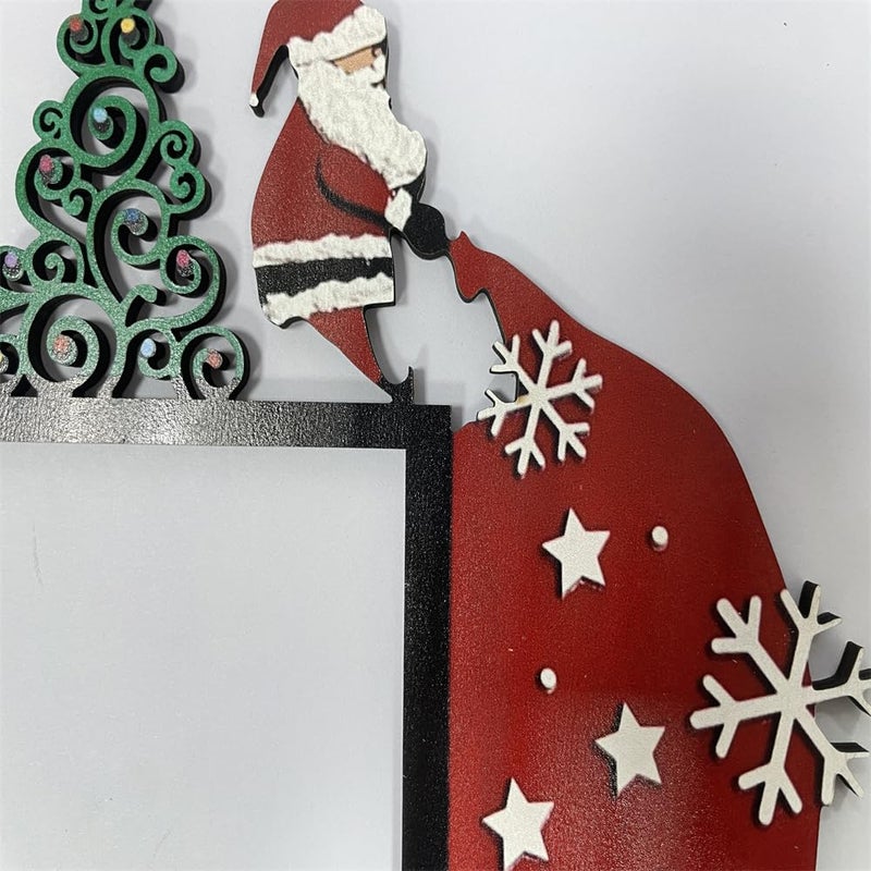 Sanmtang 2024 Christmas Door Topper Holiday Home Decor Funny Snowman Santa Claus Top Door Frame Corner Sign Decorations  Windows Walls DIY Craft for Christmas Party Ornament (Santa Claus) - Image 3