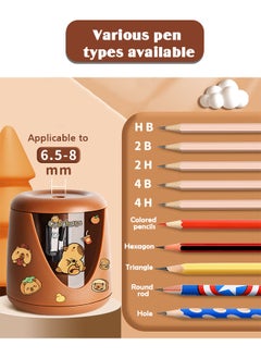 Lemon Pencil Sharpener, Cute Design Electric Pencil Sharpener for Pencils(6.5-8mm),  Fast Sharpen, Kawaii Portable Suitable for Pupil Students/Classroom  - Image 3