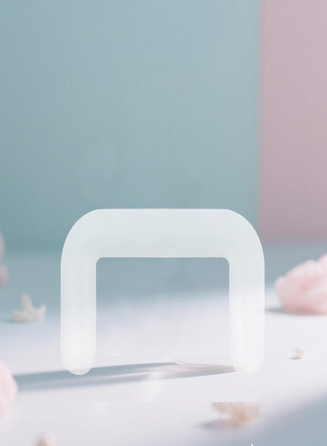 D.Bella Clear Septum Retainer 16G Flexible Septum Piercing Retainer Acrylic Plastic U Shape Septum Rings for Work, 0411TMDU-1 - Image 3
