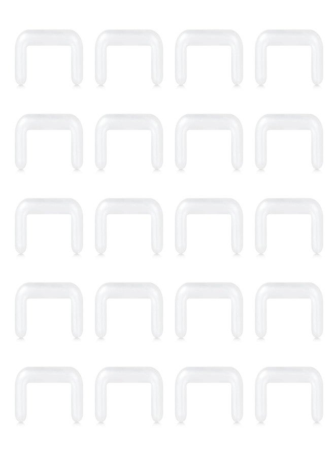 D.Bella Clear Septum Retainer 16G Flexible Septum Piercing Retainer Acrylic Plastic U Shape Septum Rings for Work, 0411TMDU-1 - Image 1