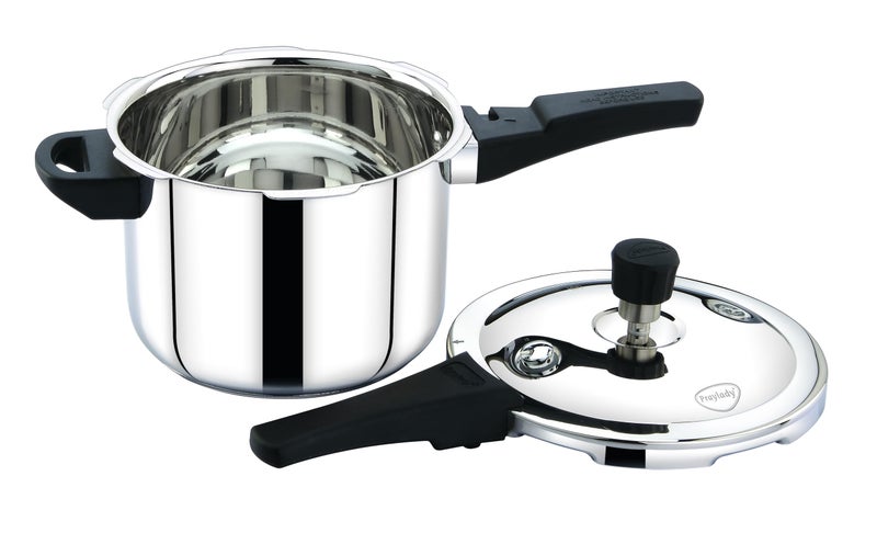 Praylady Sleek 3 L Pressure Cooker | Triply Base | Stainless Steel | ISI Certified | Full Capacity | Dual Safety Valve | Gas & Induction Compatible | Premium Build - Image 2