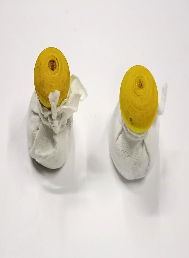 Wooden Oil Spreader for dosa Tawa pan (Wood with White Cloth) 2 Pcs - Image 2