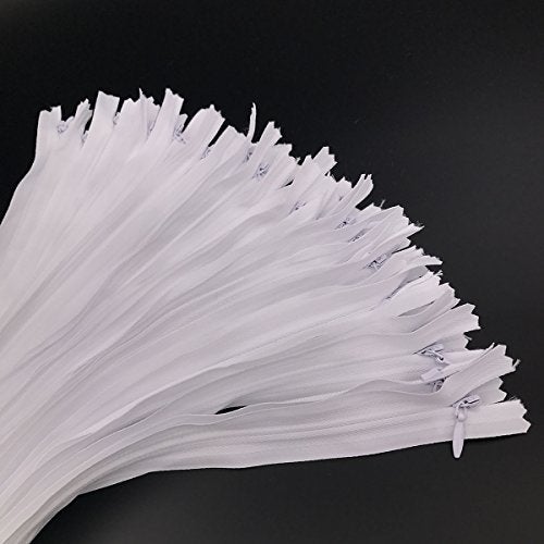 YUEDI 30PCS Invisible Nylon Coil Zipper,Clothing Zipper,DIY Sewing Tools for Craft Special(14 inch,White) - Image 4