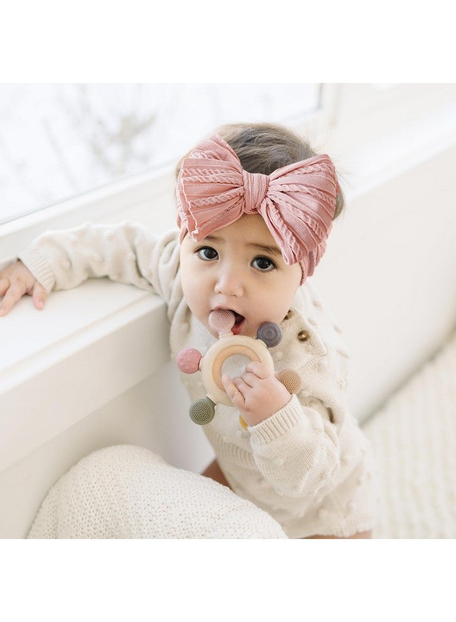 Prohouse 8 Pack Baby Headbands Soft Nylon Hairbands Hair Bows for Newborns Infants Toddlers and Baby Girls Elastic Hairbands for Daily Wear, Photoshoots - Image 5