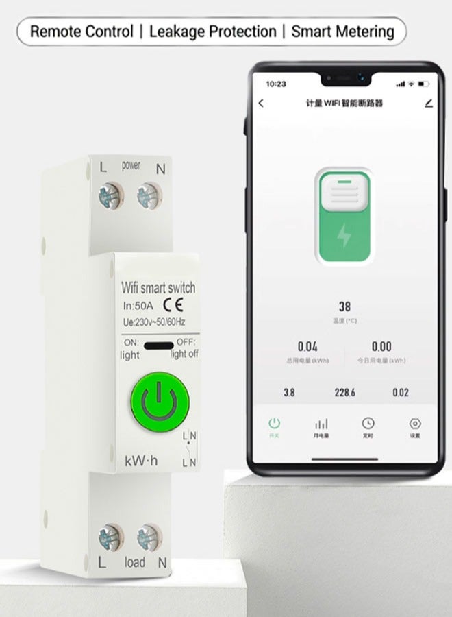 Smart Circuit Breaker Tuya APP WiFi Leakag Protection  Remote Control For Smart - Image 1