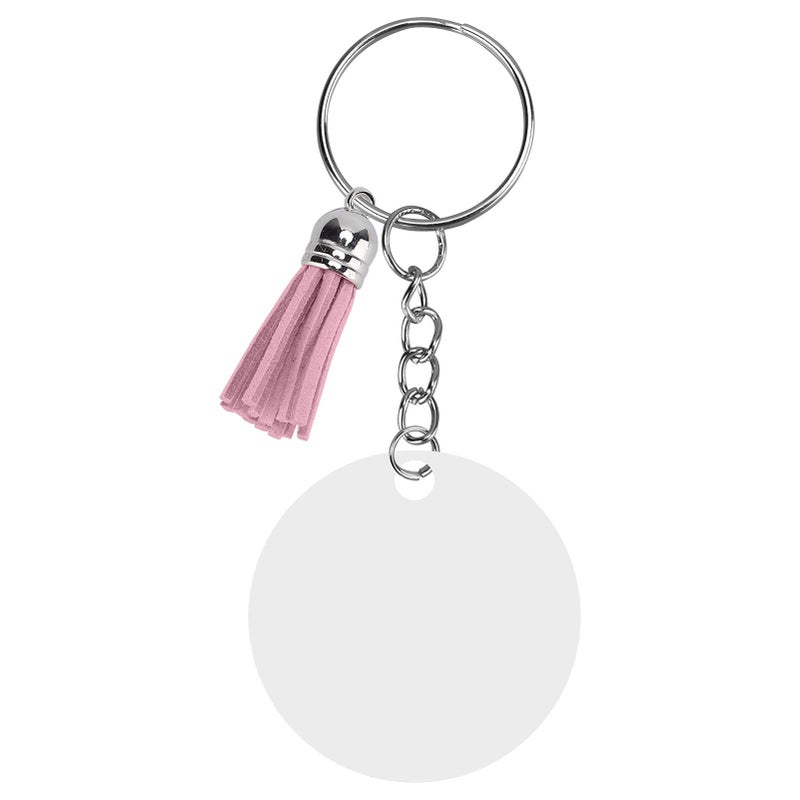 Jewelry Making Kit Acrylic Keychain Blanks Circle Tassel Set Smooth Edges DIY - Image 4