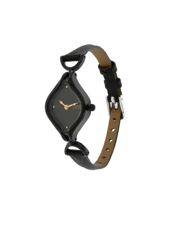 TITAN Titan Quartz Analog Watch for Women With Black Dial Black Colour Leather Strap