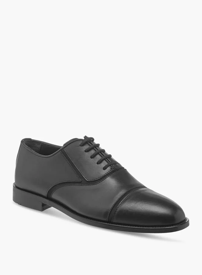 DUCHINI Men's Panelled Oxford Shoes with Lace-Up Closure