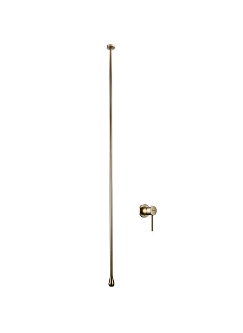 Aquieen Wall Mounted Single Lever Ceiling Basin Mixer with Provision for Hot Cold Water Drop Ceiling Mounted Gold