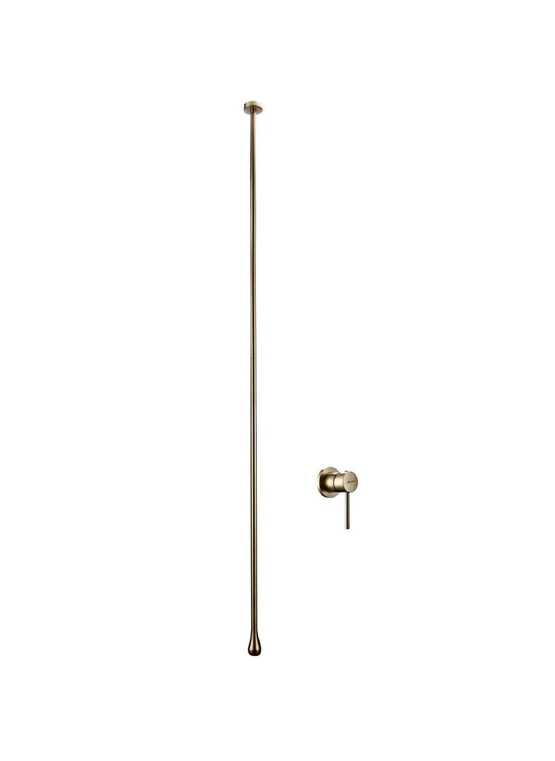 Aquieen Wall Mounted Single Lever Ceiling Basin Mixer with Provision for Hot Cold Water Drop Ceiling Mounted Gold