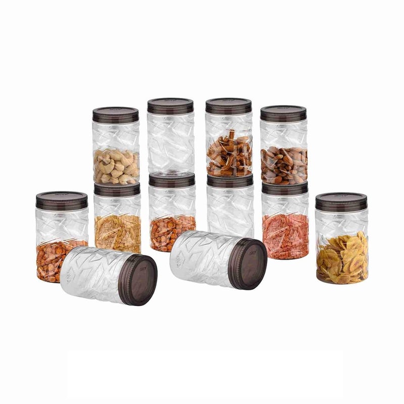 Sky Lexus Celebration 12 Pcs Storage Container Set for Kitchen (750ml x 12 PcS),(Grey) (12pcs -750ml) - Image 1