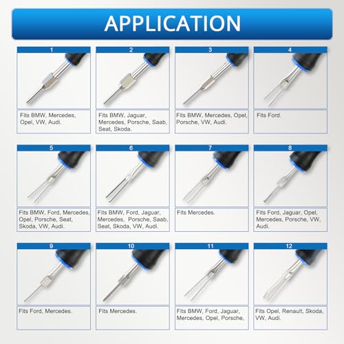 YSTOOL Terminal Release Kit, Universal Wire Connector Removal Pin Extractor Release Tool 23 PCS Set for American Domestic and Imported Vehicles - Image 3