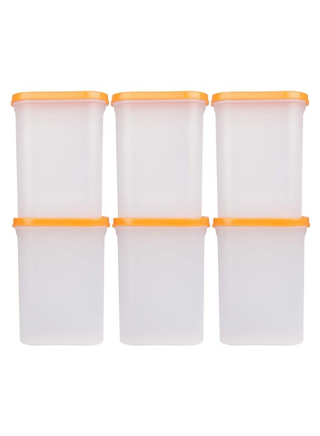 Cutting Edge Essentials Anti Microbial Seal Stackable Food Storage Oval Kitchen Containers Set with Anti Bacterial Protection Modular Jar for Flour, Cereals, Snacks, BPA Free, 1800 ML -Set of 6 - Image 4