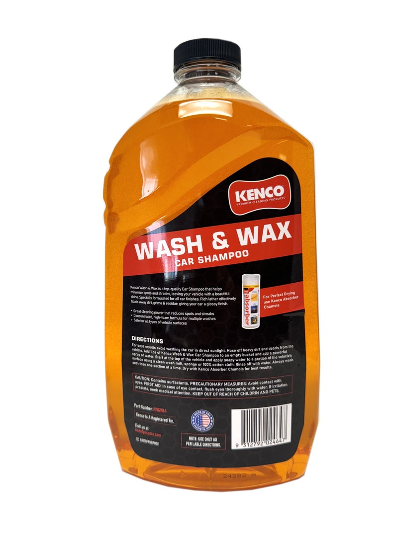 KENCO Kenco Wash & Wax Car Shampoo 64oz - Image 2