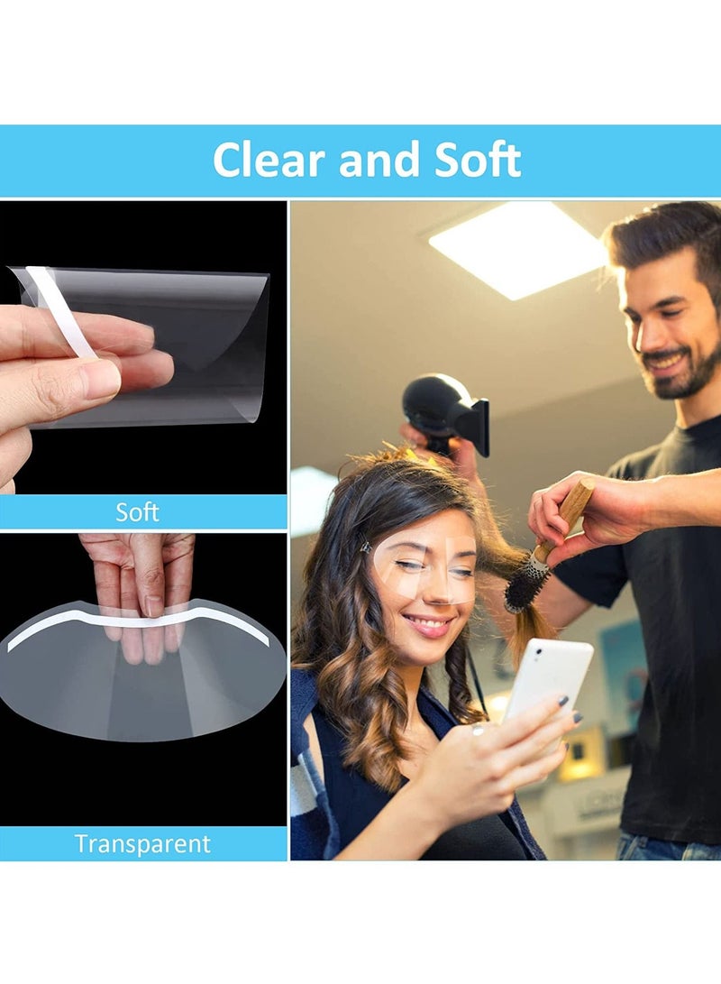 KASTWAVE Disposable Face Sheilds Clear Shower Eye Shield Plastic Face Visors Hairdresser Transparent Hairspray Shield Makeup Protector For Eyelash Extensions Hair Cutting Makeup Shower 50Pcs - Image 3