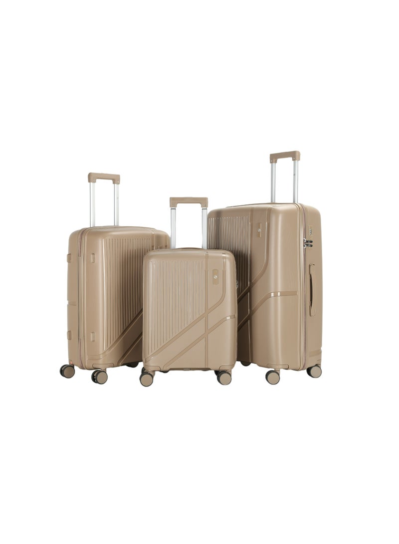 اتش تي H.T 3-Piece Luggage Set – Hard Shell Suitcases with Spinner Wheels, Telescopic Handle & Anti-Jam Zippers Lightweight Travel Set (3-Piece Set 20"/24"/28) - Image 2