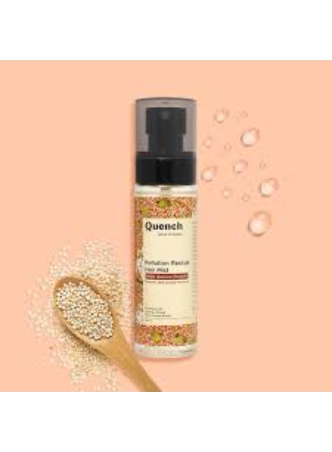 كوينش رذاذ الشعر المنقذ من التلوث (Quench) - غني ببروتين الكينوا والسيراميدات | ينعم التجعد، يسيطر على الشعيرات المتطايرة ويصلح تلف الشعر | يضفي لمعاناً | صُنع في كوريا (100 مل) - Image 2