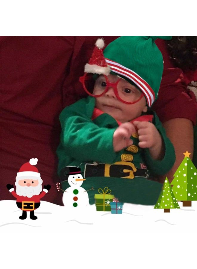 HiHa Baby-Christmas-Elf-Outfit Jumsuit for Toddler Boys Girls Christmas Clothes (green, 0-6months) - Image 4