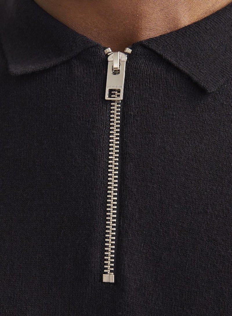JACK & JONES Jjeemil Knit Polo Half Zip Ls Noos - Image 5