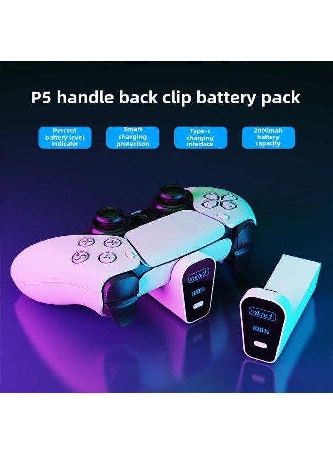 P5 Handle Battery Pack P5 Handle With Endurance Display Rechargeable Battery P5 Handle External Back Clip Charging Bag-Product Color:White  - Image 3