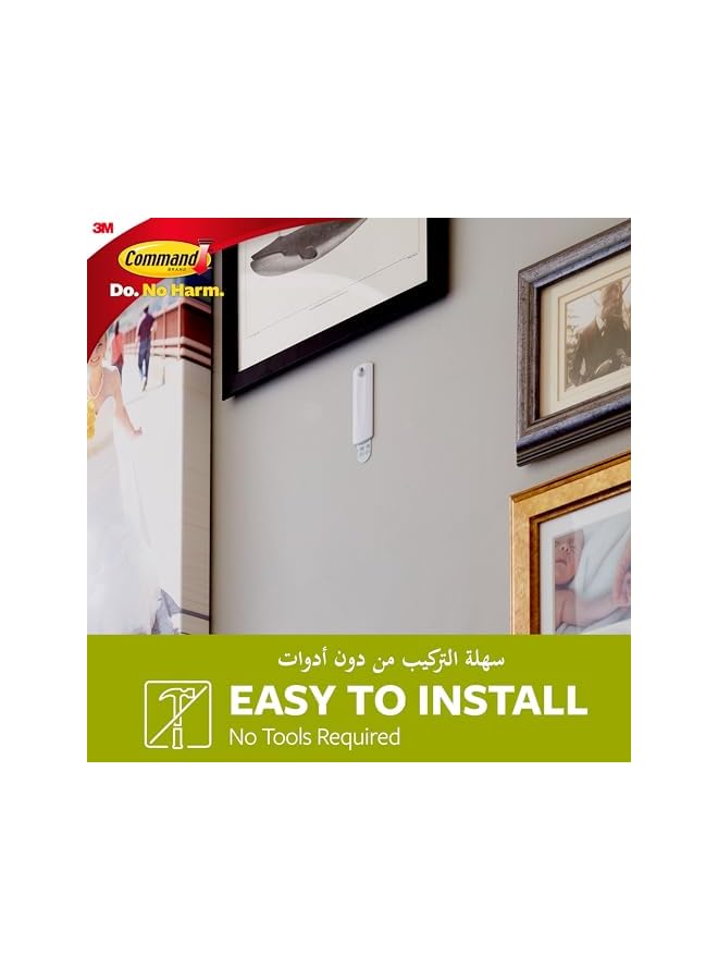 Command Command Sawtooth Large Picture Hanger White color, 1 hook + 2 strips/pack | Holds 1.8 kg each hook | Organize | Decoration | No Tools | Holds Strongly | Damage-Free Hanging - Image 4