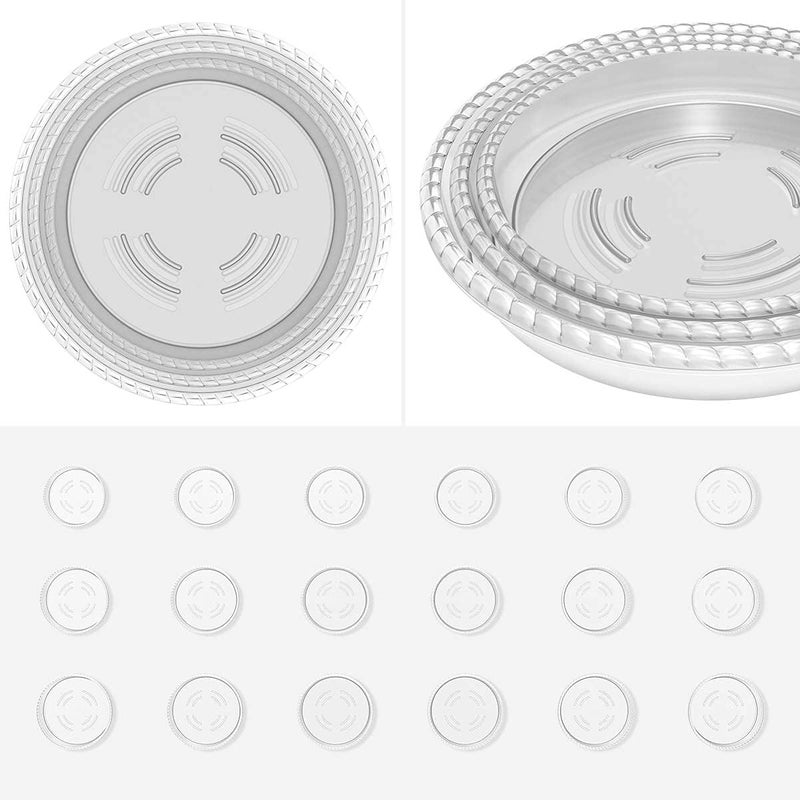 UPMCT 6 Pack Plant Saucer, 4 6 8 10 12 Inch Durable Plant Tray Flower Pot Saucer Round Pallets for Indoors and Outdoor, Plant Container Accessories (6 Inch, Clear) - Image 5