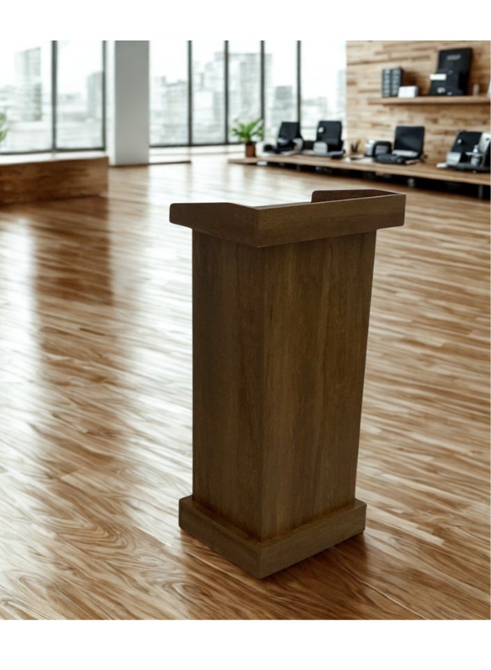 SMART HOME Luxury wooden pulpit and lecture and presentation table, 60 cm wide and 105 cm high – Elegant wooden platform for mosques, schools, universities, and conference halls - Image 1