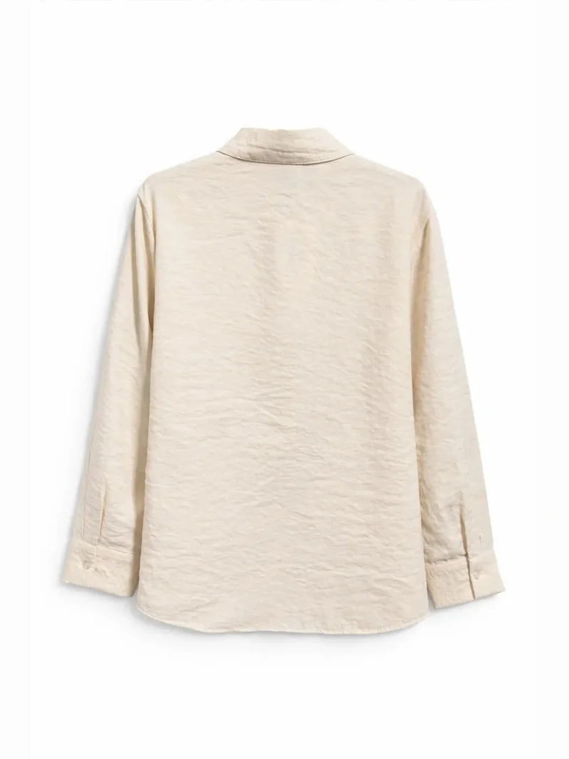 Mixray Stone Natural Mixray Relaxed Fit Shirt with Pocket for Women | Best Price UAE