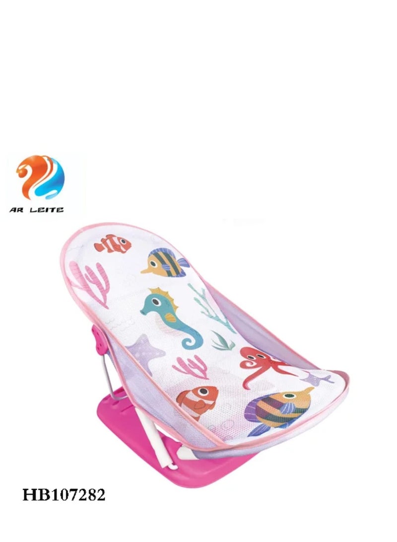 Colorful Infant Bathing Device Adjustable Newborn Bathing Chair Foldable Baby Bath Chair - Image 2