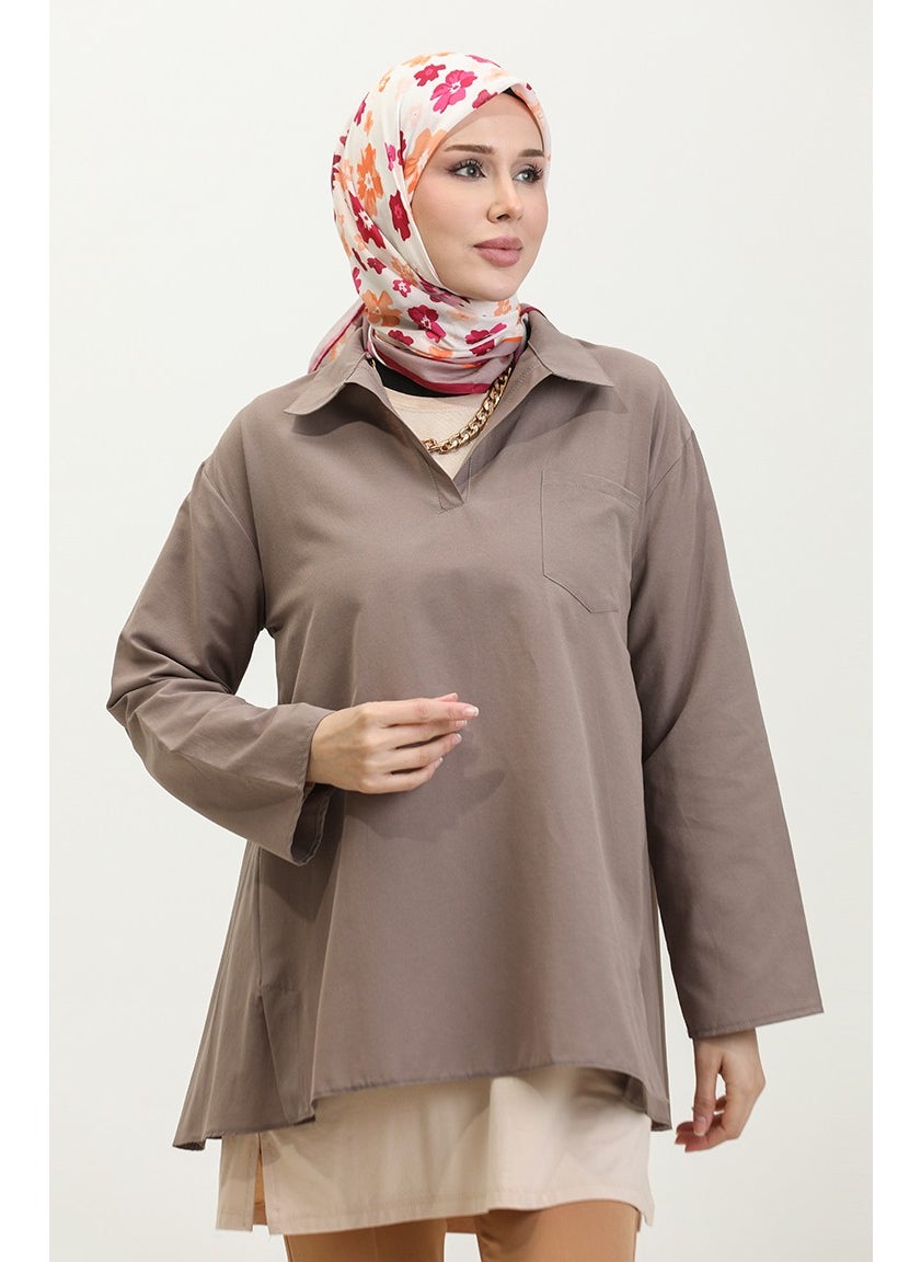Sefa Merve Oversize Tunic 2007-05 Mink  - Image 1