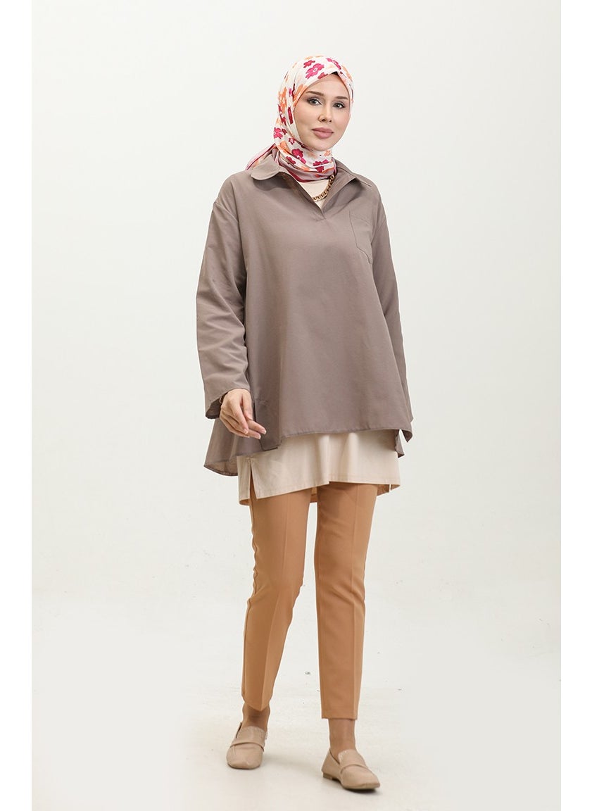 Sefa Merve Oversize Tunic 2007-05 Mink  - Image 2