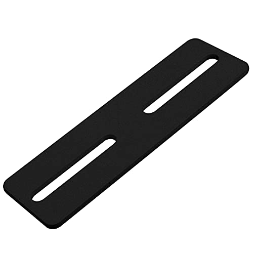 eoere 10 PCS 5" Black Flat Mending Plate, Support with Slots Steel Strap Straight Repair Plates Brace, Fixing Bracket Connector, Thickness 1/8" - Image 3