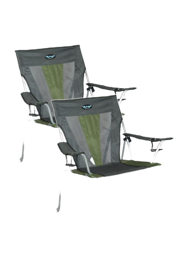 AL RIMAYA Bundle of 2: Polyester Dual Tone Folding Camping Chair (93x34.6x23.6cm) - Image 1